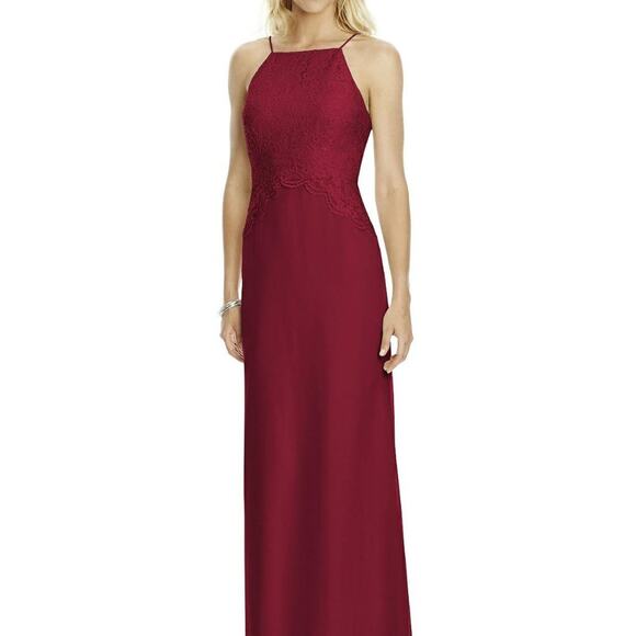 After Six Dresses & Skirts - After Six Lace Bodice Matte Chiffon Full Length Bridesmaid Formal Dress 14